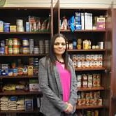 The food pantry at Robert J. O'Brien Family Resource Center with Margie Williams