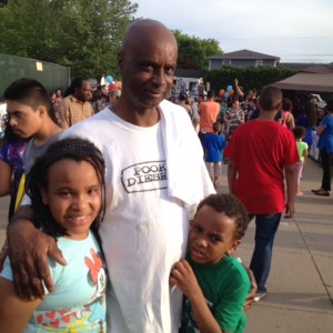 Multicultural Night at John Barry Elementary School- active grandfather and students enjoy event