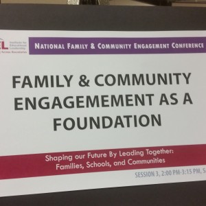 Chicago's 2015 National Family & Community Engagement Conference featured CommPACT's ASPIRE. CREC Welcoming Schools and CSDE Friday CAFE as best practices in a workshop session