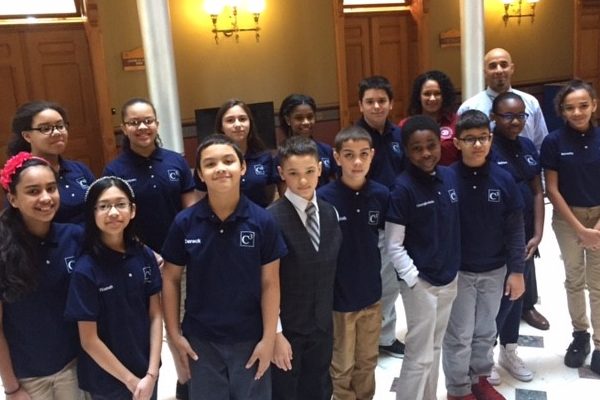 C3 school brings students to CT state capitol march 2017