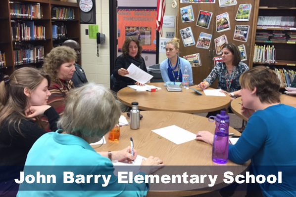 Staff meeting at John Barry Elementary School